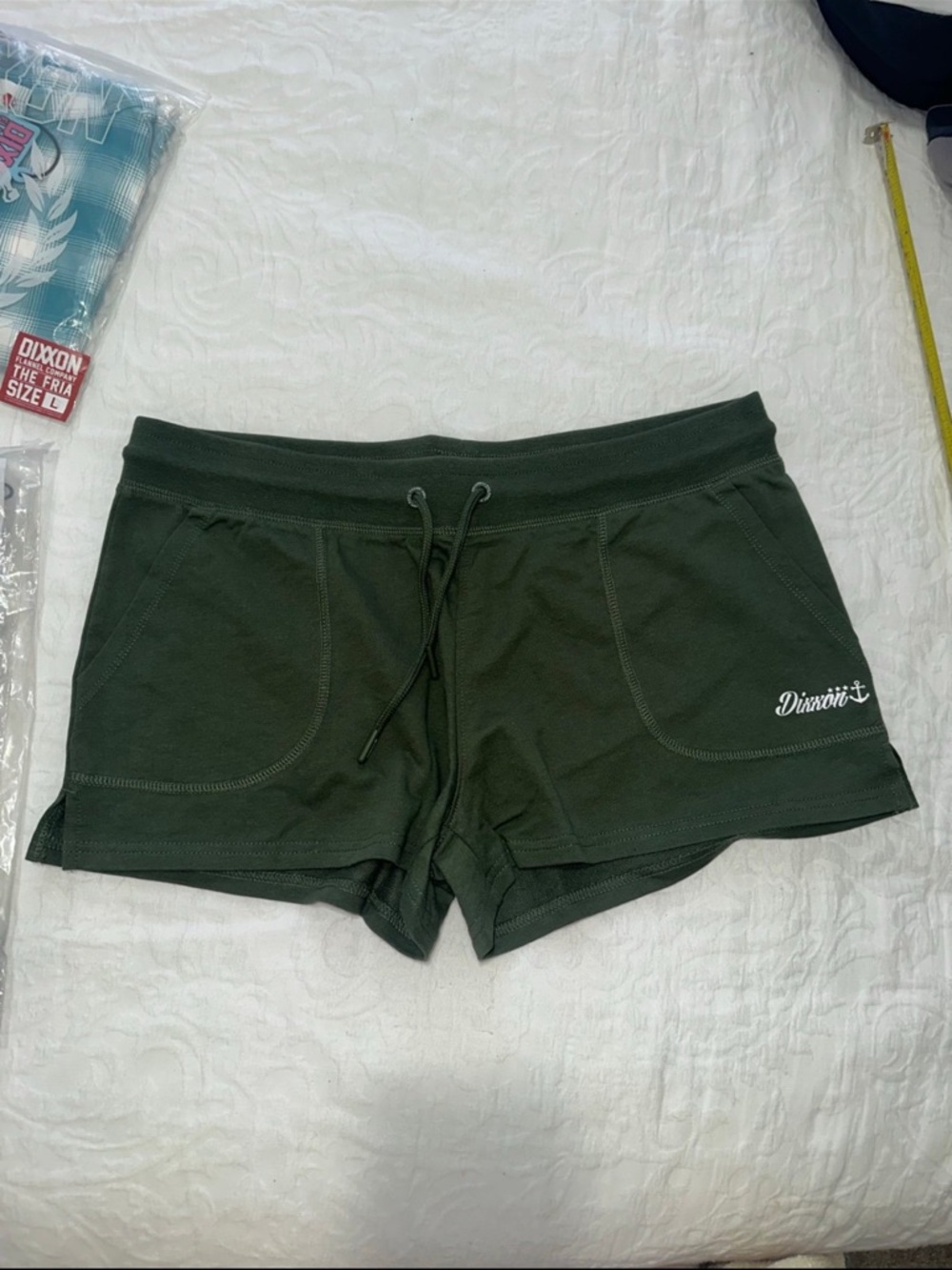 DIXXON Women's Olive Green Drawstring Shorts NWOT